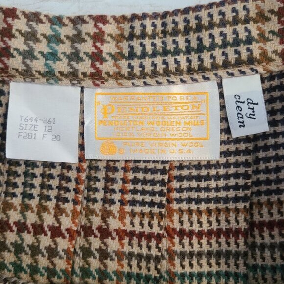 Vintage Pendleton Wool Pleated Skirt Tartan Plaid Acadamia Preppy Gilmore 12 - Picture 4 of 8